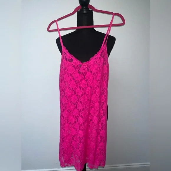 barbie pink slip dress Vintage 80s Barbie Pink Slip Dress